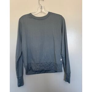 Vuori Women's Daydream Crew Long Sleeve in Smoke Blue Size Medium